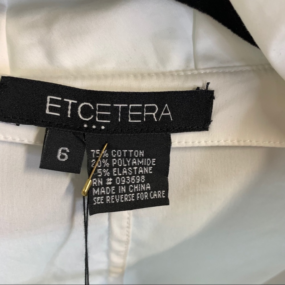 NWT ETCETERA Nirvana Stretch Cotton Blouse, 6_9